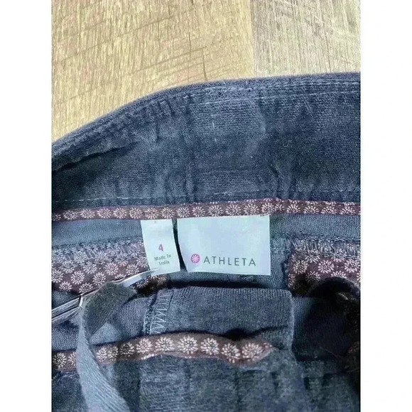 ATHLETA Skirt Womens 4 Roseville Flint Dark Gray Velvet Outdoor Zip Pockets - Picture 4 of 11